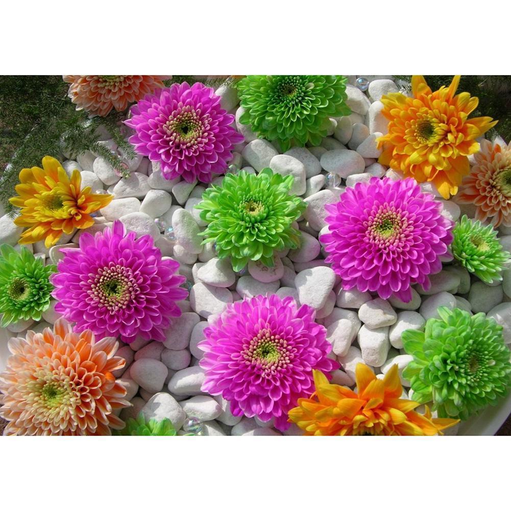 Fleur - diamant rond complet - 40x30cm