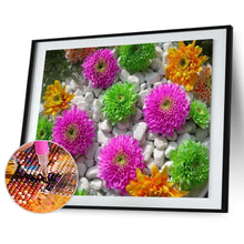 Charger l&#39;image dans la galerie, Fleur - diamant rond complet - 40x30cm
