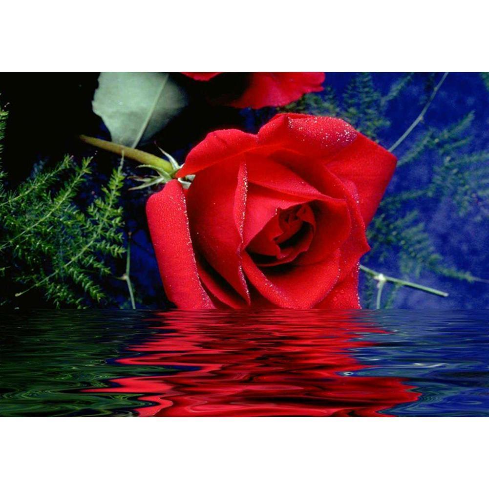 Fleur - diamant rond complet - 40x30cm