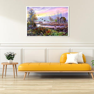 Rural - diamant rond complet - 40x30cm