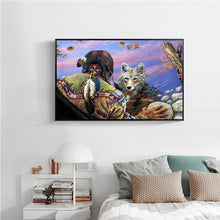 Charger l&#39;image dans la galerie, Maître loup - diamant rond complet - 40x30cm
