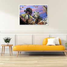 Charger l&#39;image dans la galerie, Maître loup - diamant rond complet - 40x30cm
