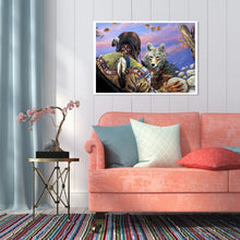 Charger l&#39;image dans la galerie, Maître loup - diamant rond complet - 40x30cm
