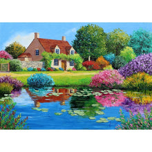 Charger l&#39;image dans la galerie, Maison - diamant rond complet - 40x30cm
