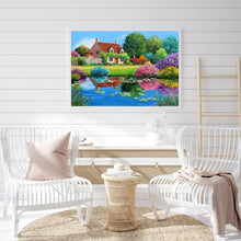 Charger l&#39;image dans la galerie, Maison - diamant rond complet - 40x30cm
