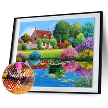 Charger l&#39;image dans la galerie, Maison - diamant rond complet - 40x30cm
