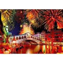 Charger l&#39;image dans la galerie, Feux d’artifice - diamant rond complet - 40x30cm
