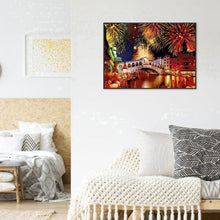 Charger l&#39;image dans la galerie, Feux d’artifice - diamant rond complet - 40x30cm
