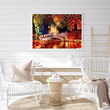 Charger l&#39;image dans la galerie, Feux d’artifice - diamant rond complet - 40x30cm
