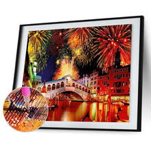 Charger l&#39;image dans la galerie, Feux d’artifice - diamant rond complet - 40x30cm
