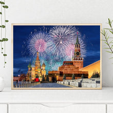 Charger l&#39;image dans la galerie, Feux d’artifice - diamant rond complet - 40x30cm
