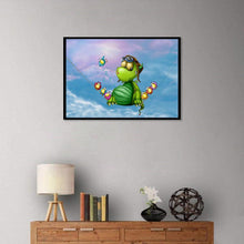 Charger l&#39;image dans la galerie, Petit dinosaure - diamant rond complet - 40x30cm
