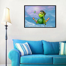 Charger l&#39;image dans la galerie, Petit dinosaure - diamant rond complet - 40x30cm
