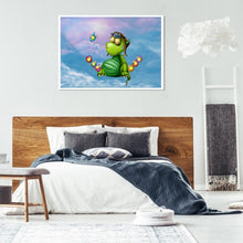 Charger l&#39;image dans la galerie, Petit dinosaure - diamant rond complet - 40x30cm
