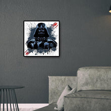 Charger l&#39;image dans la galerie, Guerrier noir - diamant rond complet - 30x30cm
