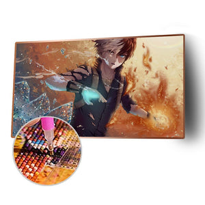 Anime pour enfant - diamant rond complet - 45x30cm