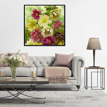 Charger l&#39;image dans la galerie, Fleurs - diamant rond complet - 30x30cm
