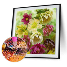 Charger l&#39;image dans la galerie, Fleurs - diamant rond complet - 30x30cm
