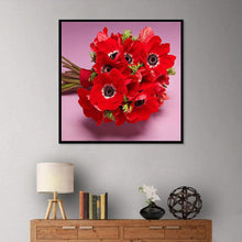 Charger l&#39;image dans la galerie, Fleurs - diamant rond complet - 30x30cm
