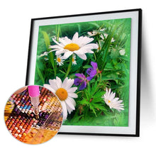 Charger l&#39;image dans la galerie, Fleurs - diamant rond complet - 30x30cm
