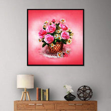 Charger l&#39;image dans la galerie, Fleurs - diamant rond complet - 30x30cm
