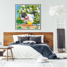 Charger l&#39;image dans la galerie, Poulet - diamant rond complet - 30x30cm
