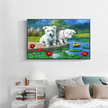 Charger l&#39;image dans la galerie, Animal de chien - diamant rond complet - 40x30cm
