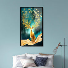 Charger l&#39;image dans la galerie, Cerf chanceux - diamant rond complet - 45x85cm
