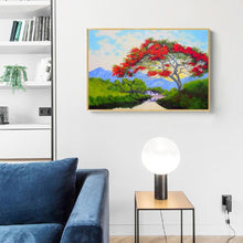 Charger l&#39;image dans la galerie, Paysage rural - diamant rond complet - 40x30cm
