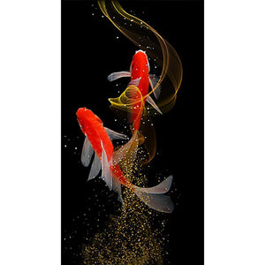 Poisson - peinture complète de diamant - 85x45cm