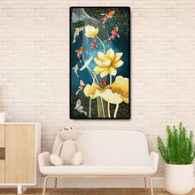 Charger l&#39;image dans la galerie, Poisson de fleur - peinture complète de diamant - 85x45cm
