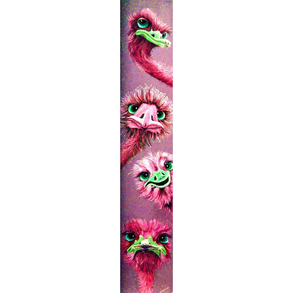 Autruche - diamant rond complet - 25x115cm