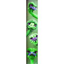 Charger l&#39;image dans la galerie, Autruche - diamant rond complet - 25x115cm
