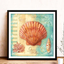 Charger l&#39;image dans la galerie, Conque - diamant rond complet - 40x40cm
