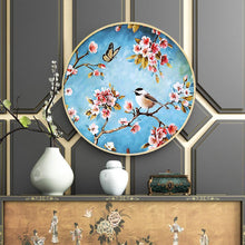 Charger l&#39;image dans la galerie, Oiseau de branche - diamant rond complet - 40x40cm
