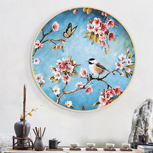 Charger l&#39;image dans la galerie, Oiseau de branche - diamant rond complet - 40x40cm
