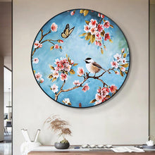 Charger l&#39;image dans la galerie, Oiseau de branche - diamant rond complet - 40x40cm
