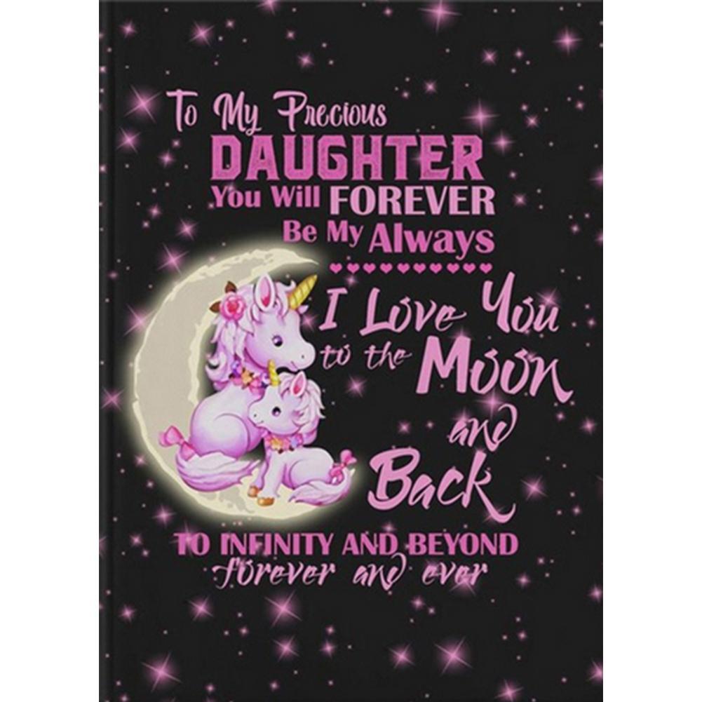 Chevaux colorés - diamant rond complet - 30x40cm