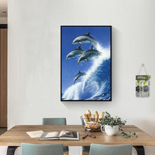 Charger l&#39;image dans la galerie, Dolphin - diamant rond complet - 30x40cm
