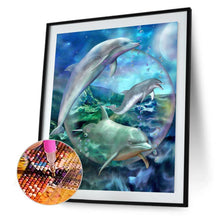 Charger l&#39;image dans la galerie, Dolphin - diamant rond complet - 30x40cm
