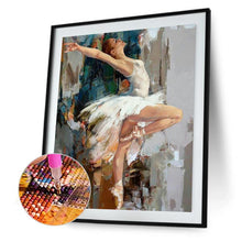 Charger l&#39;image dans la galerie, Fille de ballet - diamant rond complet - 30x40cm
