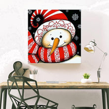 Charger l&#39;image dans la galerie, Bonhomme de neige - diamant rond complet - 30x30cm
