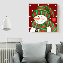 Charger l&#39;image dans la galerie, Bonhomme de neige - diamant rond complet - 30x30cm
