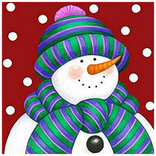 Charger l&#39;image dans la galerie, Bonhomme de neige - diamant rond complet - 30x30cm

