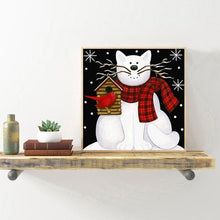Charger l&#39;image dans la galerie, Chat - diamant rond complet - 30x30cm
