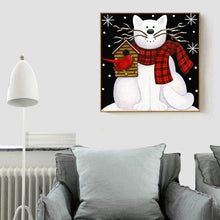 Charger l&#39;image dans la galerie, Chat - diamant rond complet - 30x30cm
