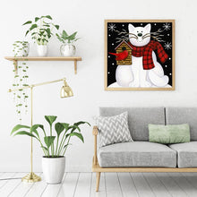 Charger l&#39;image dans la galerie, Chat - diamant rond complet - 30x30cm
