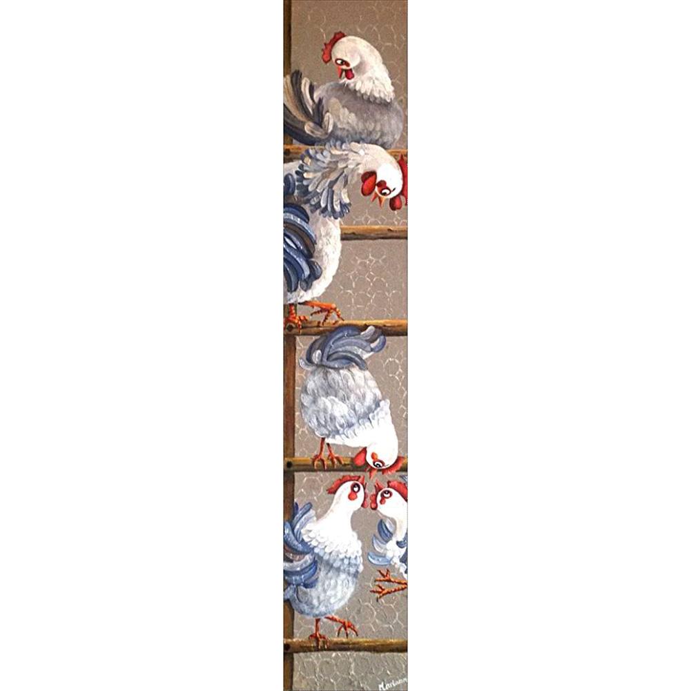 Poulet animal - diamant rond complet - 25x115cm