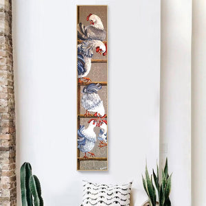 Poulet animal - diamant rond complet - 25x115cm