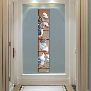 Poulet animal - diamant rond complet - 25x115cm